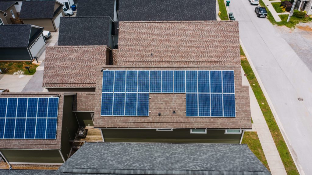 Solar Panels on angled roof