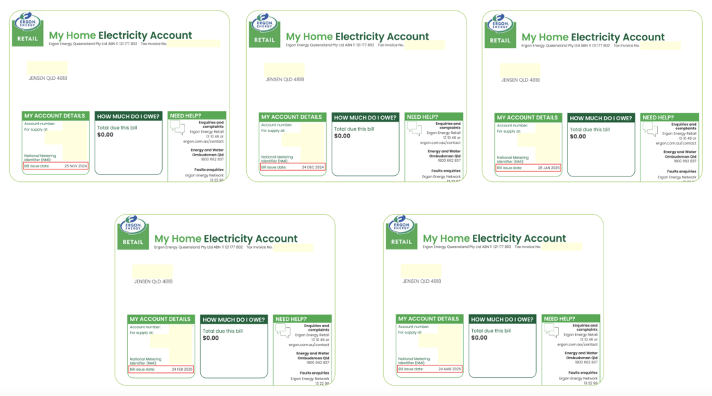 How to read an Ergon bill..? This customer has got $0 ever since installing solar.